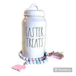 Rae Dunn EASTER TREATS canister with sealed lid